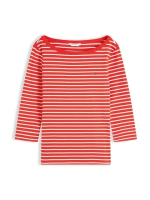 Bluzka z długim rękawem Tommy Hilfiger czerwony