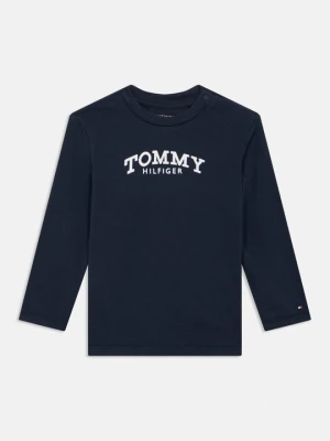 Bluzka z długim rękawem Tommy Hilfiger granatowy