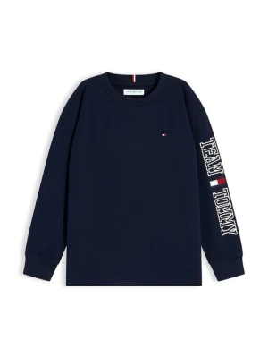 Bluzka z długim rękawem Tommy Hilfiger granatowy