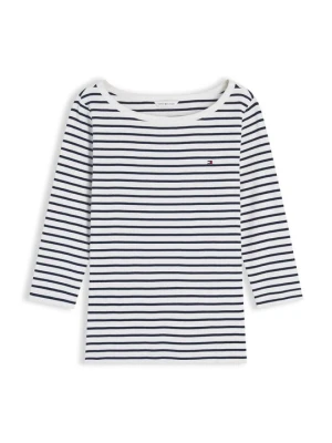 Bluzka z długim rękawem Tommy Hilfiger jasnoniebieski
