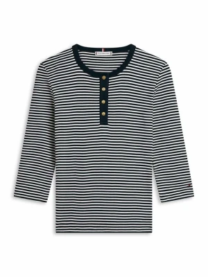 Bluzka z długim rękawem Tommy Hilfiger niebieski