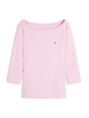 Bluzka z długim rękawem Tommy Hilfiger różowy
