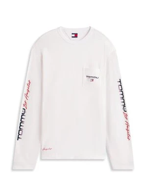 Bluzka z długim rękawem Tommy Jeans mleczny