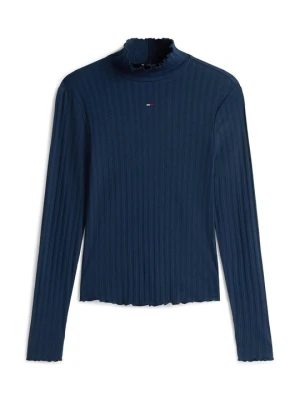 Bluzka z długim rękawem Tommy Jeans granatowy