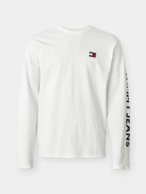 Bluzka z długim rękawem Tommy Jeans mleczny