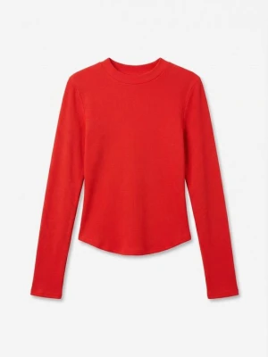 Bluzka z długim rękawem Topshop czerwony