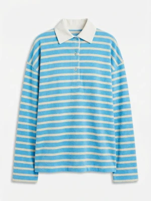 Bluzka z długim rękawem Topshop granatowy