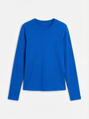 Bluzka z długim rękawem Topshop granatowy