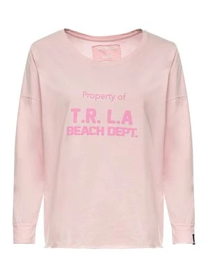 Bluzka z długim rękawem True Religion różowy