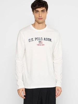 Bluzka z długim rękawem U.S. POLO ASSN. mleczny