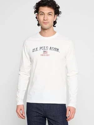 Bluzka z długim rękawem U.S. POLO ASSN. mleczny