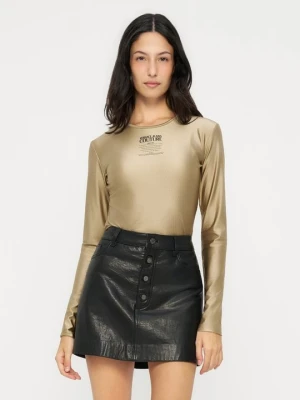 Bluzka z długim rękawem Versace Jeans Couture mleczny