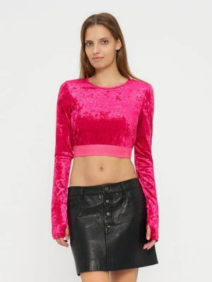 Bluzka z długim rękawem Versace Jeans Couture różowy