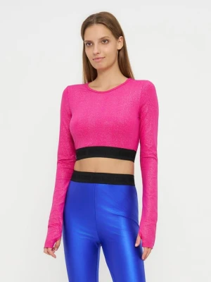Bluzka z długim rękawem Versace Jeans Couture różowy