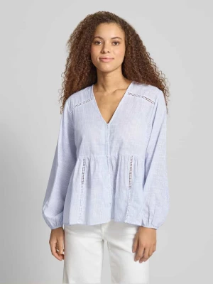 Bluzka z długim rękawem w kroju relaxed fit z czystej bawełny Model 'NORA' Only