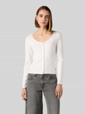 bluzka z długim rękawem w kroju slim fit z mieszanka bawełny model 'AUSTEN' Levi's Biały