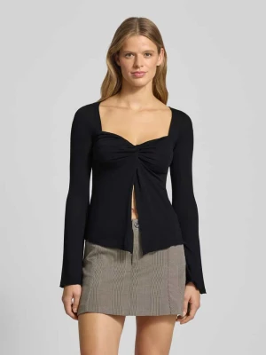 Bluzka z długim rękawem w stylu kopertowym Gina Tricot