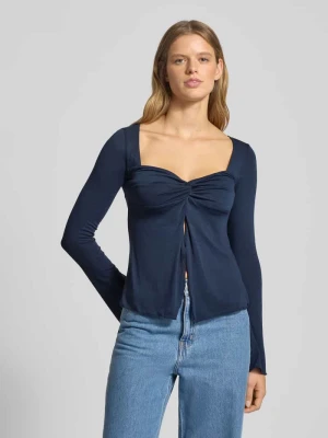 Bluzka z długim rękawem w stylu kopertowym Gina Tricot