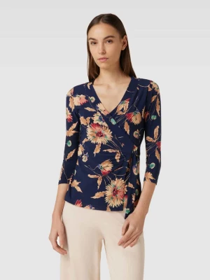 Bluzka z długim rękawem w stylu kopertowym model ‘JAINAB’ Lauren Ralph Lauren