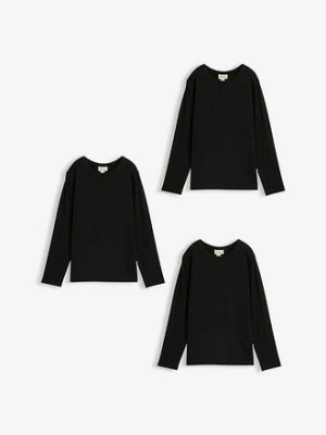 Bluzka z długim rękawem z bawełną organiczną (3 szt.) bonprix