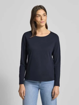 Bluzka z długim rękawem z bawełny z detalem z logo Marc O'Polo