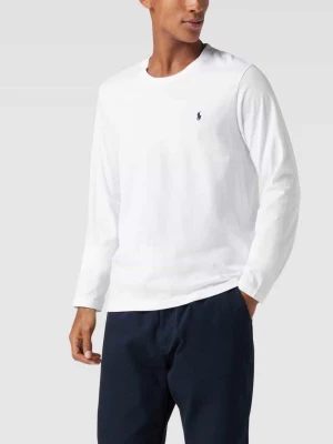 Bluzka z długim rękawem z bawełny z wyhaftowanym logo Polo Ralph Lauren Underwear