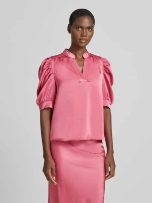 Bluzka z długim rękawem z bufiastymi rękawami model 'Roella' NEO NOIR