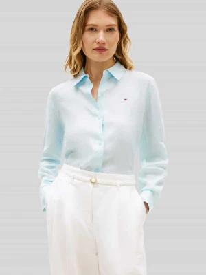 Bluzka z długim rękawem z czystego lnu o kroju relaxed fit Tommy Hilfiger