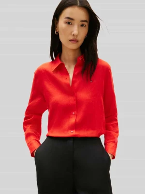 Bluzka z długim rękawem z czystego lnu o kroju relaxed fit Tommy Hilfiger