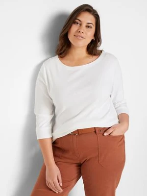 Bluzka z długim rękawem z czystej bawełny organicznej bonprix