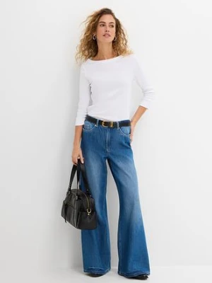 Bluzka z długim rękawem z czystej bawełny organicznej bonprix