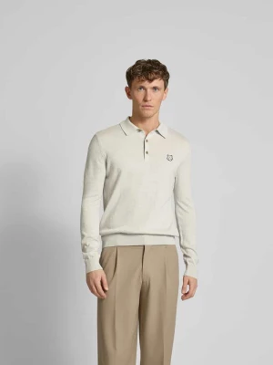 Bluzka z długim rękawem z czystej wełny Maison Kitsuné Jasnoszary