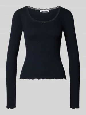 Bluzka z długim rękawem z dekoltem okrągłym Review
