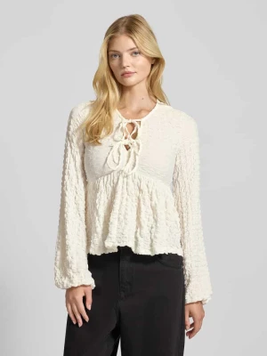 Bluzka z długim rękawem z dekoltem w serek Gina Tricot