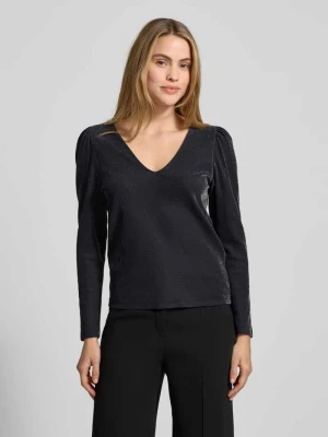 Bluzka z długim rękawem z dekoltem w serek model ‘ELEINAS’ Vila