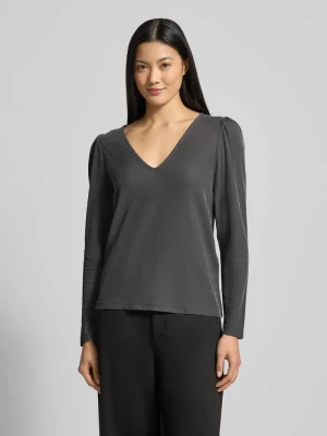 Bluzka z długim rękawem z dekoltem w serek model ‘ELEINAS’ Vila