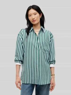 bluzka z długim rękawem z dodatkiem wiskozy i mieszanka nylonu Tommy Hilfiger Ciemnozielony