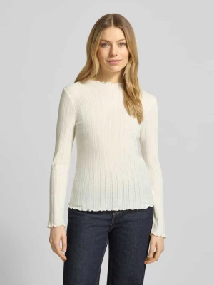 Bluzka z długim rękawem z falistym wykończeniem comma