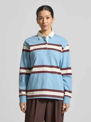 Bluzka z długim rękawem z kołnierzykiem polo i ukrytą listwą guzikową JAKE*S STUDIO WOMAN