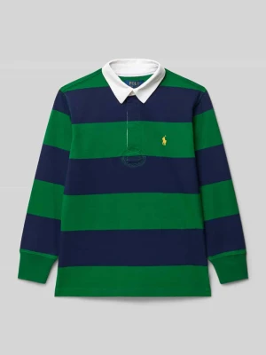 Bluzka z długim rękawem z kołnierzykiem polo Polo Ralph Lauren Teens