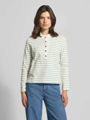 Bluzka z długim rękawem z listwą guzikową i falbanami Christian Berg Woman