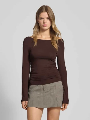 Bluzka z długim rękawem z marszczeniami Gina Tricot