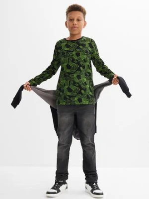 Bluzka z długim rękawem z miękkiej bawełny organicznej  (3 sztuki) bonprix