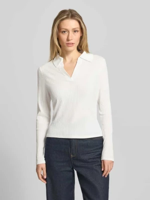 Bluzka z długim rękawem z mieszanka wiskozy z kołnierzyk polo model 'Seti' Opus