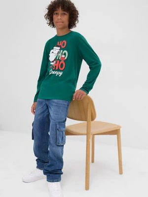 Bluzka z długim rękawem, z motywem Snoopy'ego, z czystej bawełny bonprix