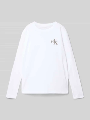 Bluzka z długim rękawem z nadrukiem z logo Calvin Klein Jeans
