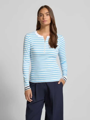 Bluzka z długim rękawem z okrągłym dekoltem i zamkiem błyskawicznym Marc Cain