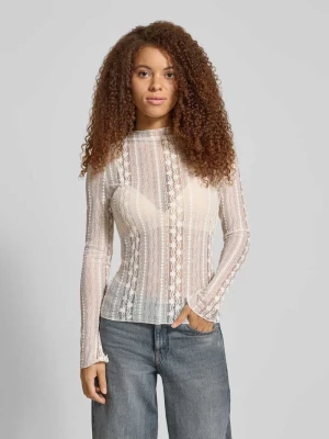 Bluzka z długim rękawem z półprzezroczystego materiału model ‘Zahara Lace’ OH APRIL