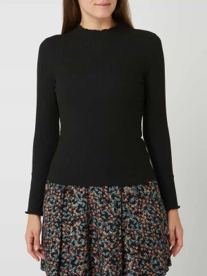 Bluzka z długim rękawem z prążkowaną fakturą model ‘Emma’ Only