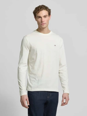 Bluzka z długim rękawem z wyhaftowanym logo Gant